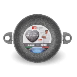 ACCADEMIA MUGNANO - TEGAME ALTO 2 MANICI LINEA CUORE DI PIETRA D.36CM