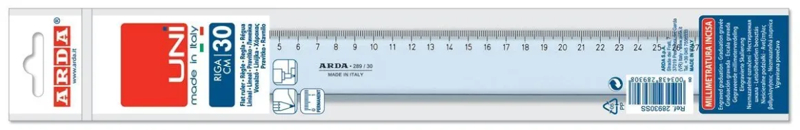 ARDA - RIGHELLO SERIE UNI 30CM: vendita online ARDA - RIGHELLO SERIE UNI 30CM in offerta
