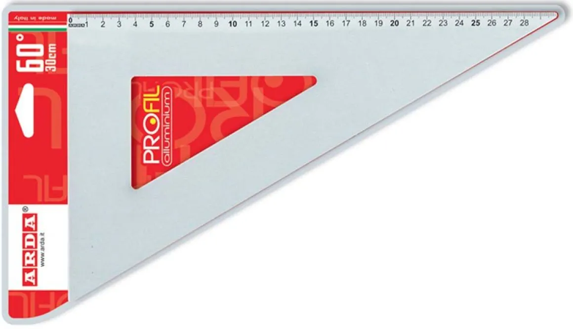ARDA - SQUADRA SERIE PROFIL ALUMINIUM 60° 30CM: vendita online ARDA - SQUADRA SERIE PROFIL ALUMINIUM 60° 30CM in offerta