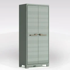 ARMADIO A RIPIANI/PORTASCOPE MOD. PLANET OUTDOOR IN RESINA CM 80X44 H 182 GRIGIO/VERDE: vendita online ARMADIO A RIPIANI/PORTASCOPE MOD. PLANET OUTDOOR IN RESINA CM 80X44 H 182 GRIGIO/VERDE in offerta