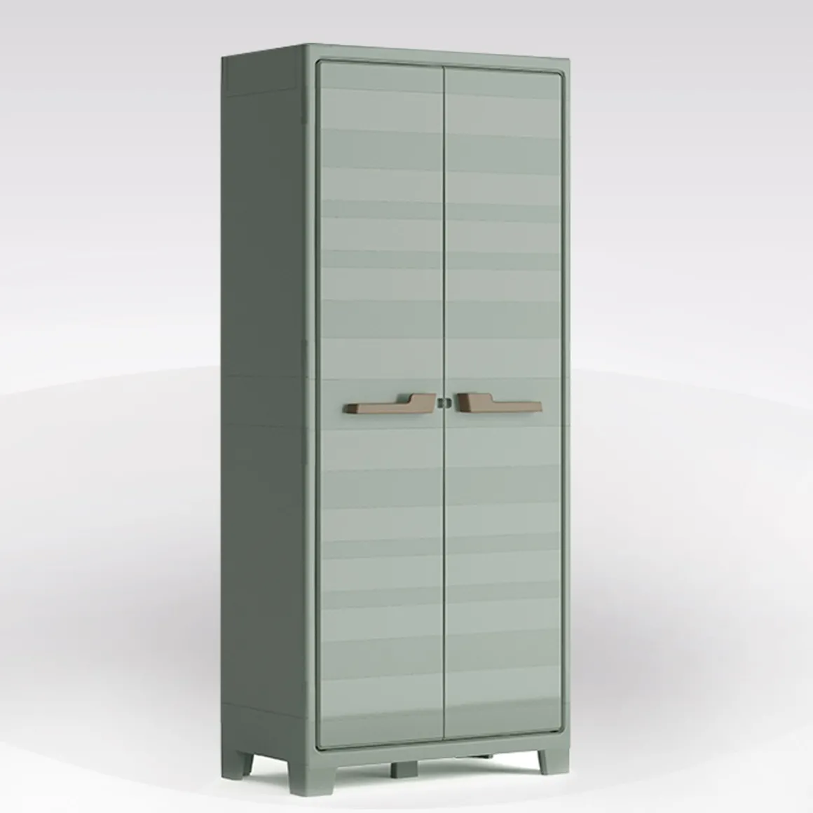 ARMADIO A RIPIANI/PORTASCOPE MOD. PLANET OUTDOOR IN RESINA CM 80X44 H 182 GRIGIO/VERDE: vendita online ARMADIO A RIPIANI/PORTASCOPE MOD. PLANET OUTDOOR IN RESINA CM 80X44 H 182 GRIGIO/VERDE in offerta