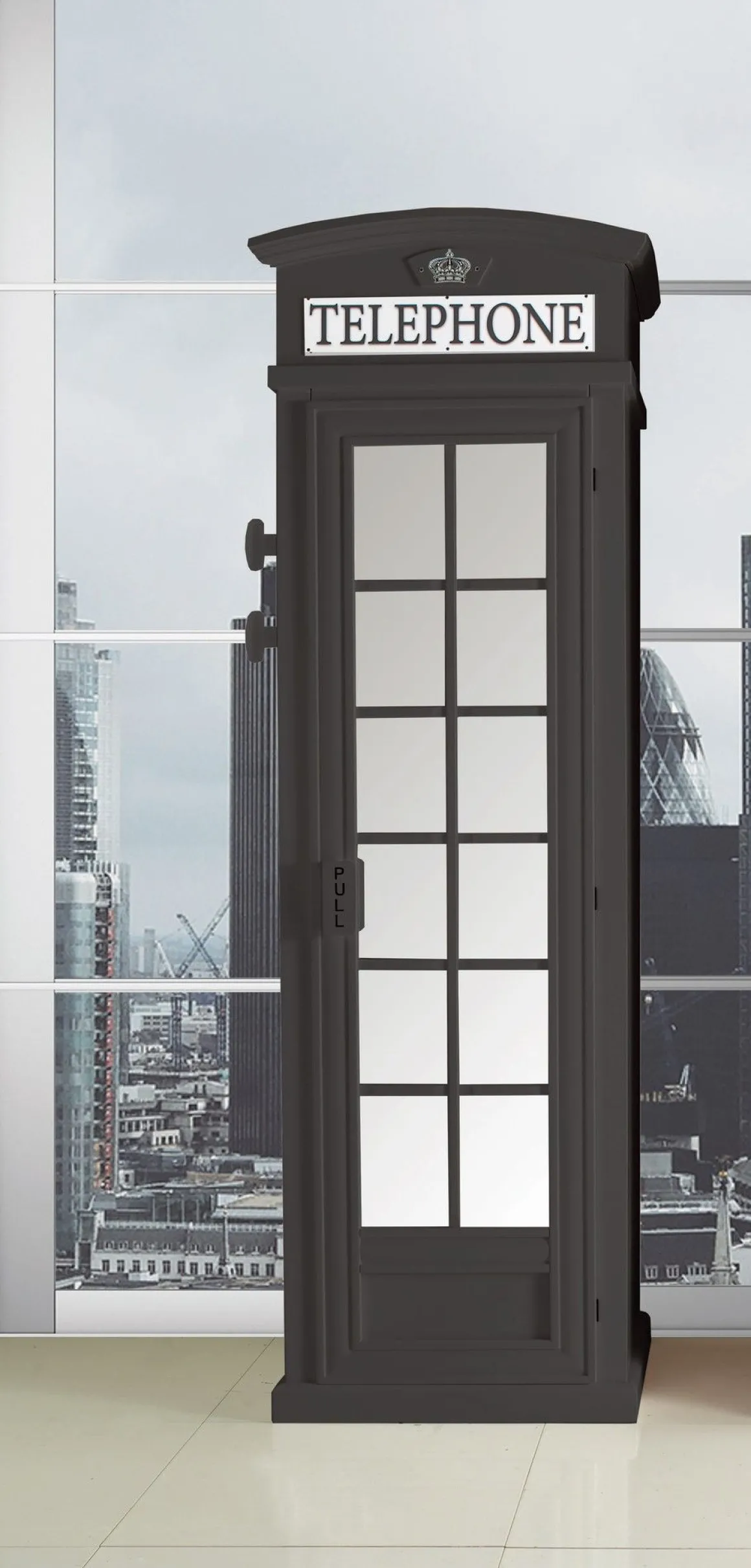 ARMADIO CABINA TELEFONICA CM 68X55 H. 215 IN LEGNO ANTRACITE: vendita online ARMADIO CABINA TELEFONICA CM 68X55 H. 215 IN LEGNO ANTRACITE in offerta