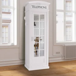 ARMADIO CABINA TELEFONICA CM68X55 H. 215 LEGNO BIANCO : vendita online ARMADIO CABINA TELEFONICA CM68X55 H. 215 LEGNO BIANCO in offerta