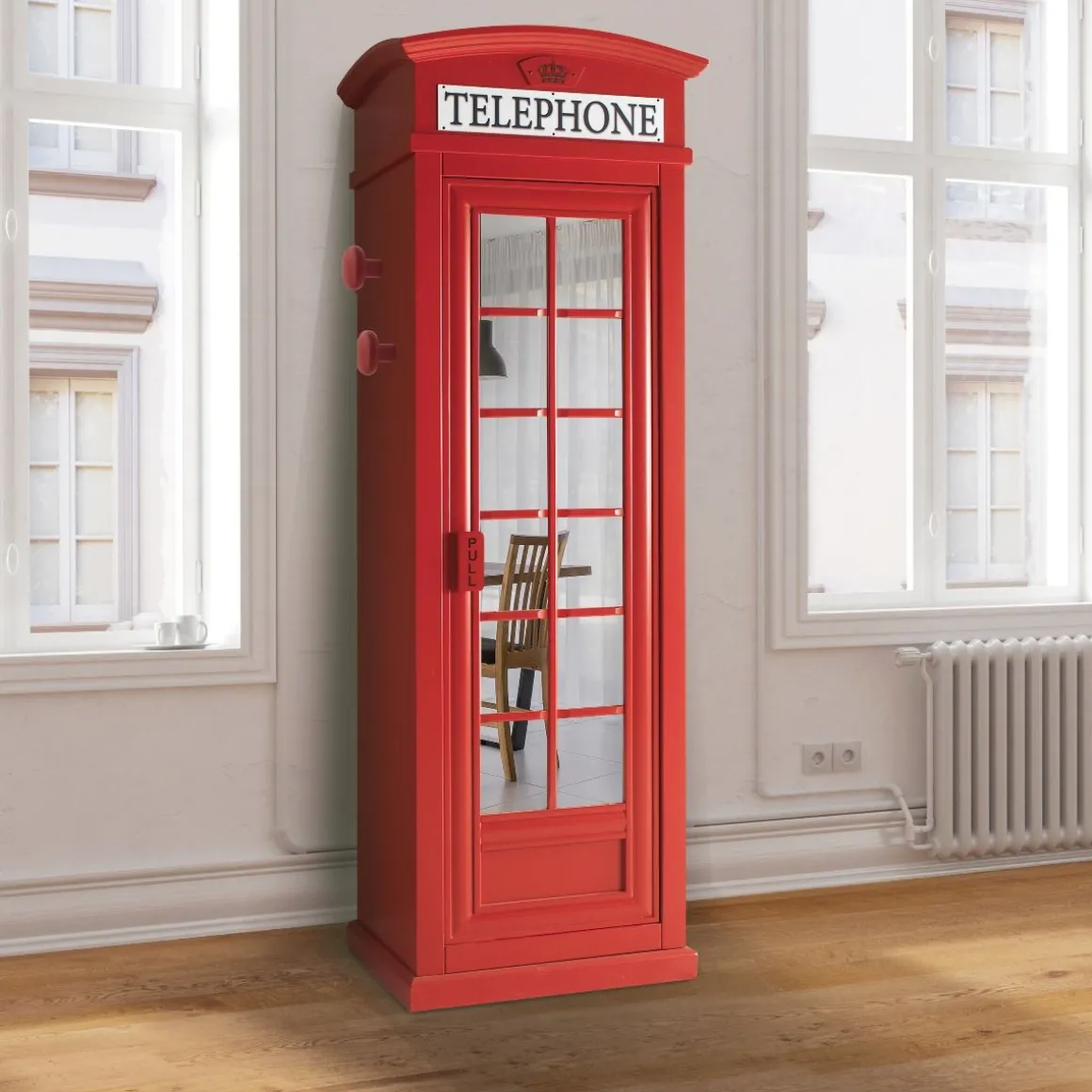 ARMADIO CABINA TELEFONICA CM68X55 H. 215 LEGNO ROSSA: vendita online ARMADIO CABINA TELEFONICA CM68X55 H. 215 LEGNO ROSSA in offerta