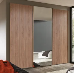 Armadio camera da letto scorrevole in noce: dimensioni 270x58 cm