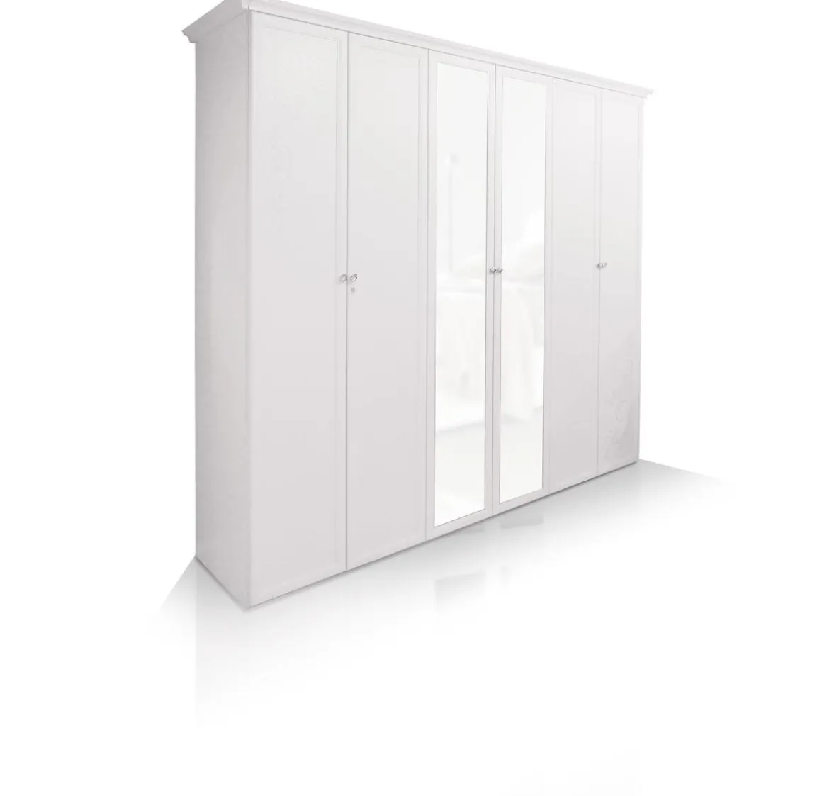 Armadio classico 6 ante bianco frassino