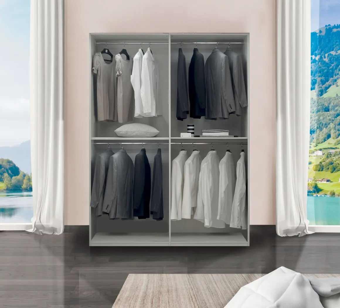 ARMADIO CM 241X65 H. 247 BIANCO FRASSINATO