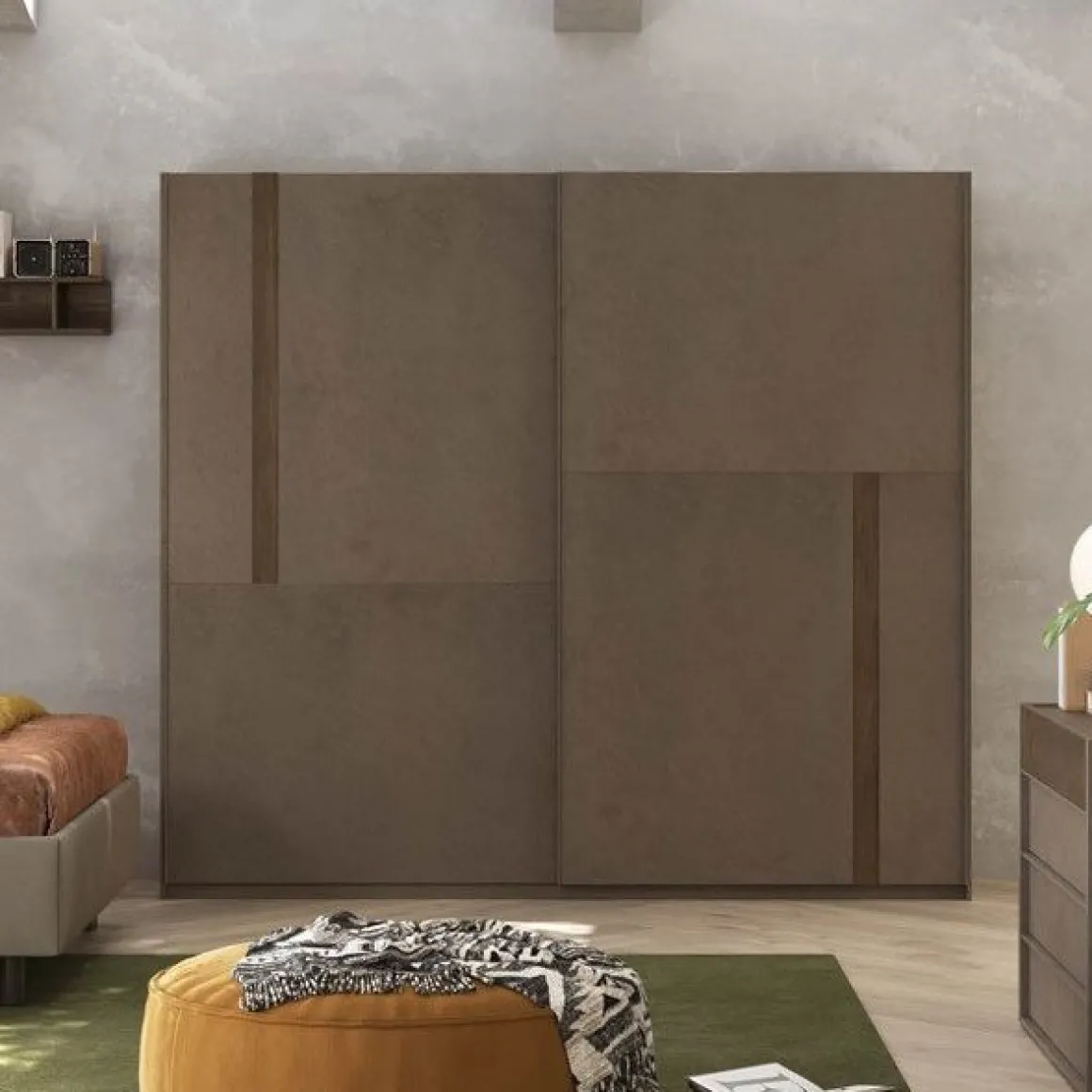 ARMADIO EVEREST CM 275X55 H. 240 BRONZO E MERCURE