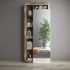 ARMADIO HAMBURG CM 91X27 H. 209 PERO E BIANCO OPACO CON SPECCHIO: vendita online ARMADIO HAMBURG CM 91X27 H. 209 PERO E BIANCO OPACO CON SPECCHIO in offerta