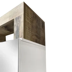 ARMADIO HAMBURG CM 91X27 H. 209 PERO E BIANCO OPACO CON SPECCHIO: vendita online ARMADIO HAMBURG CM 91X27 H. 209 PERO E BIANCO OPACO CON SPECCHIO in offerta