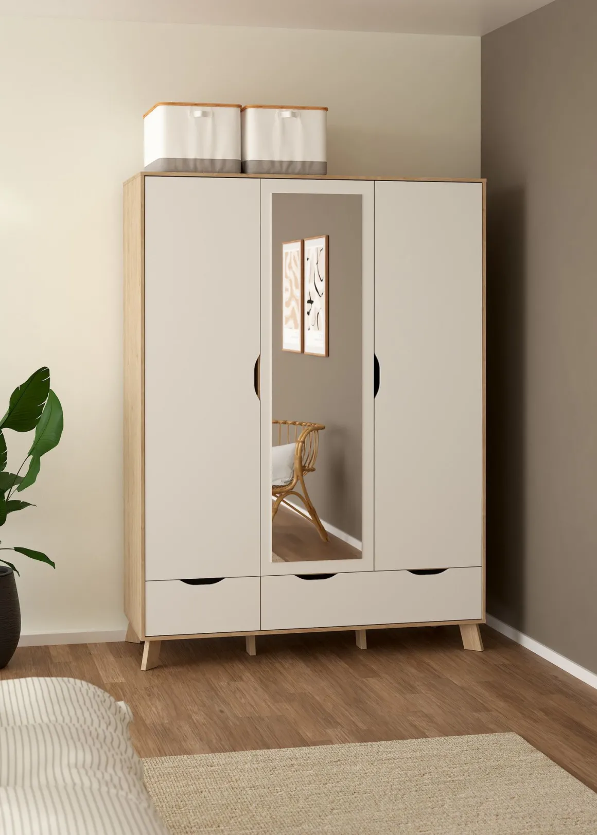 ARMADIO IKAST CM 147.2X58.1 H.201 JACKSON HICKORY E BIANCO OPACO: vendita online ARMADIO IKAST CM 147.2X58.1 H.201 JACKSON HICKORY E BIANCO OPACO in offerta