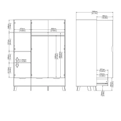 ARMADIO IKAST CM 147.2X58.1 H.201 JACKSON HICKORY E BIANCO OPACO: vendita online ARMADIO IKAST CM 147.2X58.1 H.201 JACKSON HICKORY E BIANCO OPACO in offerta