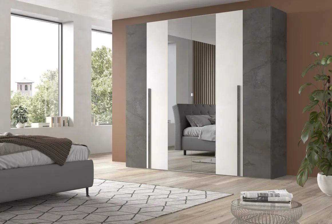 ARMADIO LOFT CM 270X58 H. 247 OSSIDO E SPATOLATO