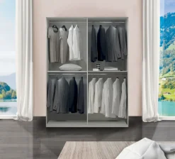 Armadio moderno con due ante scorrevoli laminato