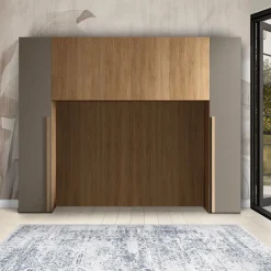 ARMADIO PONTE LOFT 312.6X58 H. 247 NOCE E FANGO
