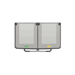 ARMADIO PORTARIFIUTI MOD. SPLIT PREMIUM IN RESINA CM 68X39 H. 92 GRIGIO SCURO E NERO: vendita online ARMADIO PORTARIFIUTI MOD. SPLIT PREMIUM IN RESINA CM 68X39 H. 92 GRIGIO SCURO E NERO in offerta