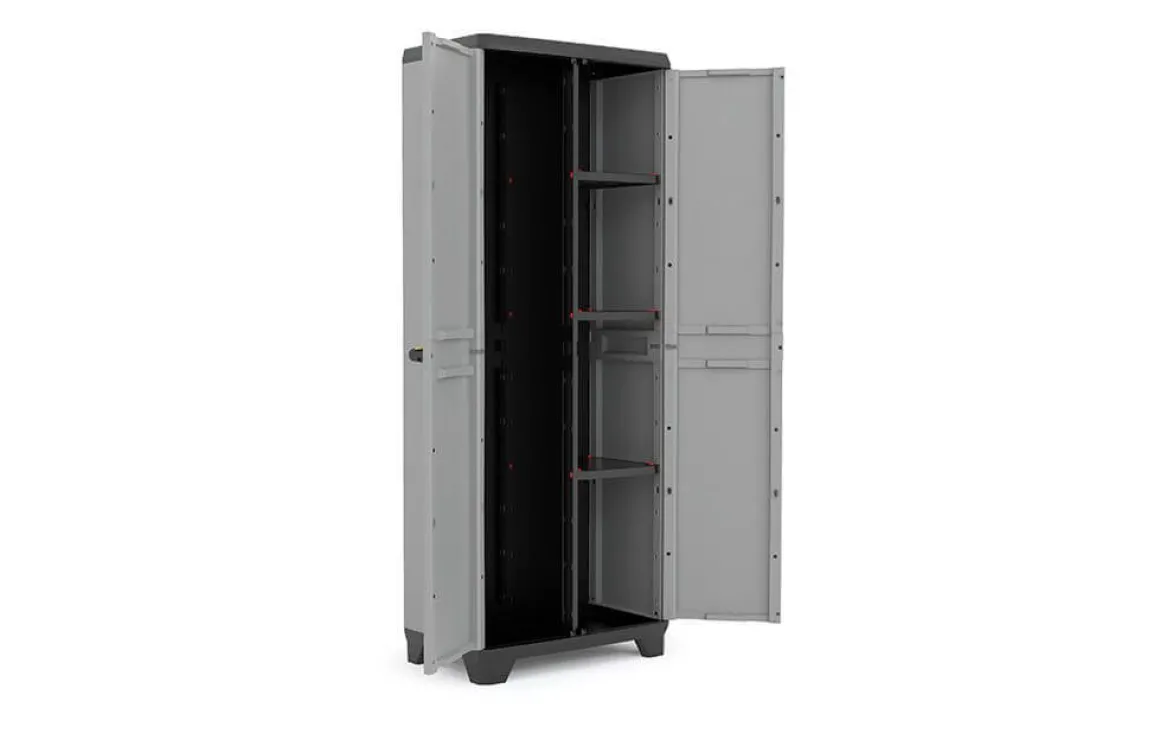 ARMADIO PORTASCOPE MOD STILO IN RESINA CM 68X39 H 173 GRIGIO SCURO E NERO: vendita online ARMADIO PORTASCOPE MOD STILO IN RESINA CM 68X39 H 173 GRIGIO SCURO E NERO in offerta