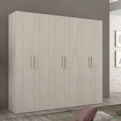 Armadio sei ante in laminato olmo: modello New Ida