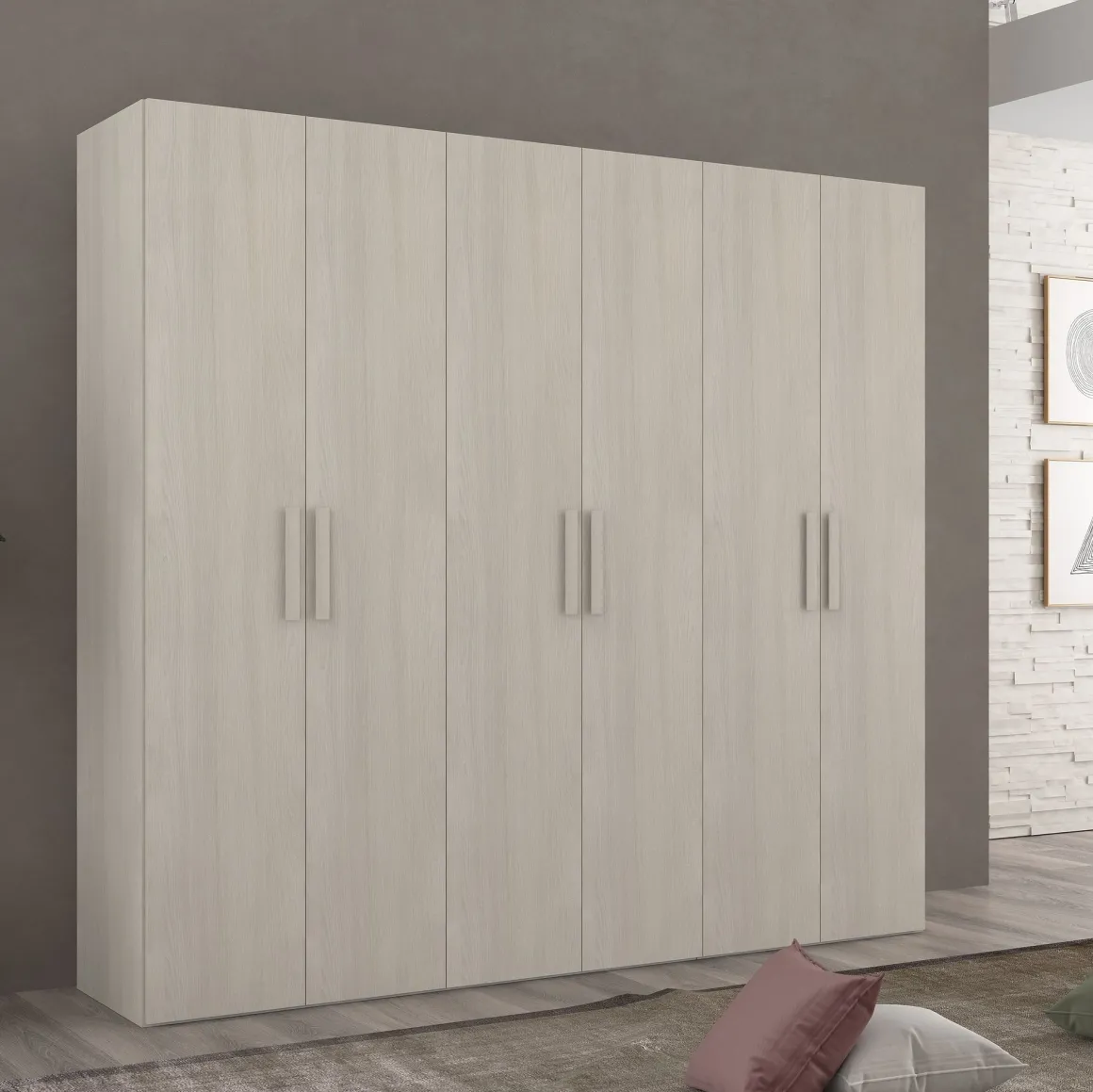Armadio sei ante in laminato olmo: modello New Ida