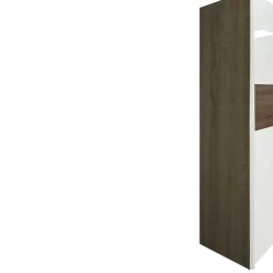 ARMADIO UNICO CM 240X63 H. 220 ROVERE TARTUFO E BIANCO LUCIDO