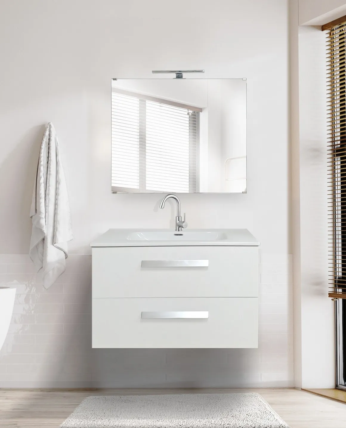 BAGNO COMPLETO MOD. ANGELA CM 81 BIANCO NORDICO