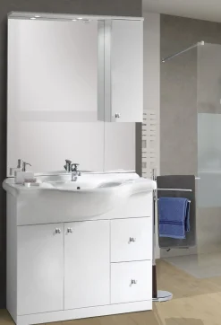 BAGNO COMPLETO MOD. CINZIA CM 85 BIANCO LUCIDO