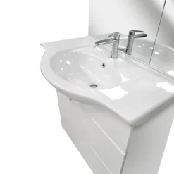 BAGNO COMPLETO MOD. CINZIA CM 85 BIANCO LUCIDO