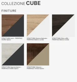 BAGNO COMPLETO MOD. CUBE 2 CM 121 QUERCIA BIANCA