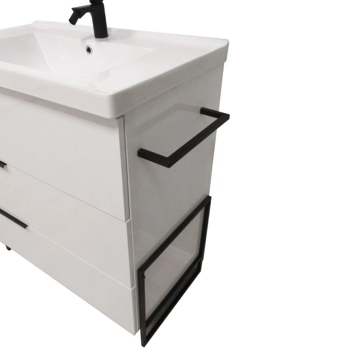 BAGNO COMPLETO MOD. FEBE CM 82 BIANCO LUCIDO