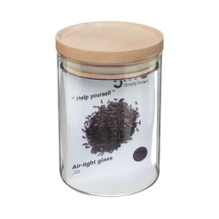 BARATTOLO ERMETICO IN VETRO BOROSILICATO 10X14CM 600ML