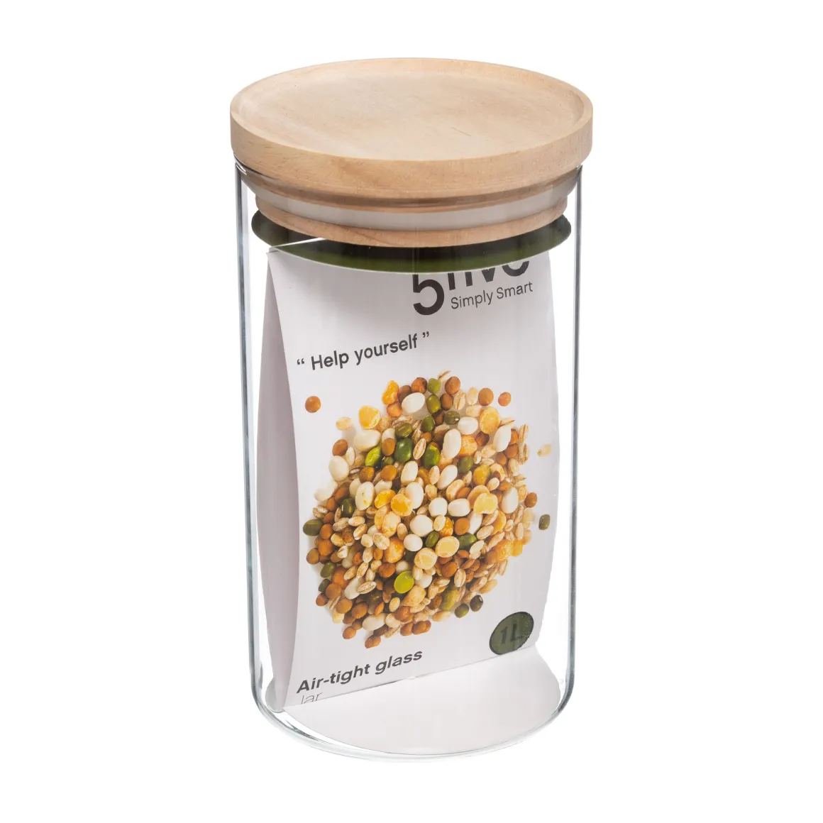 BARATTOLO ERMETICO IN VETRO BOROSILICATO 10X17.3CM 1LT