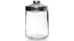 BARATTOLO IN VETRO TRASPARENTE CON TAPPO IN ALLUMINIO 800ML