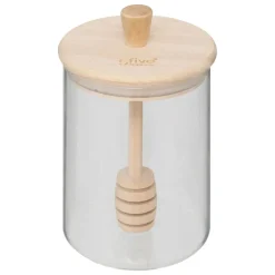 BARATTOLO PER IL MIELE IN VETRO LINEA HERMET CON TAPPO IN LEGNO 0,4LT