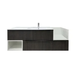 BASE BAGNO SOSPESA MOD. B201 CM 140 COLORE LAOS E BIANCO OPACO