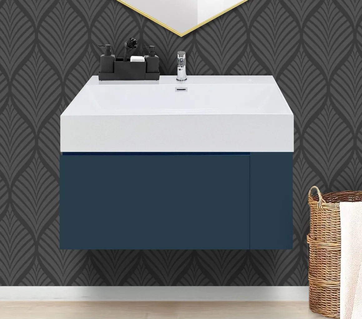 BASE BAGNO SOSPESA MOD. B-GO CM 86 BLU OPACO