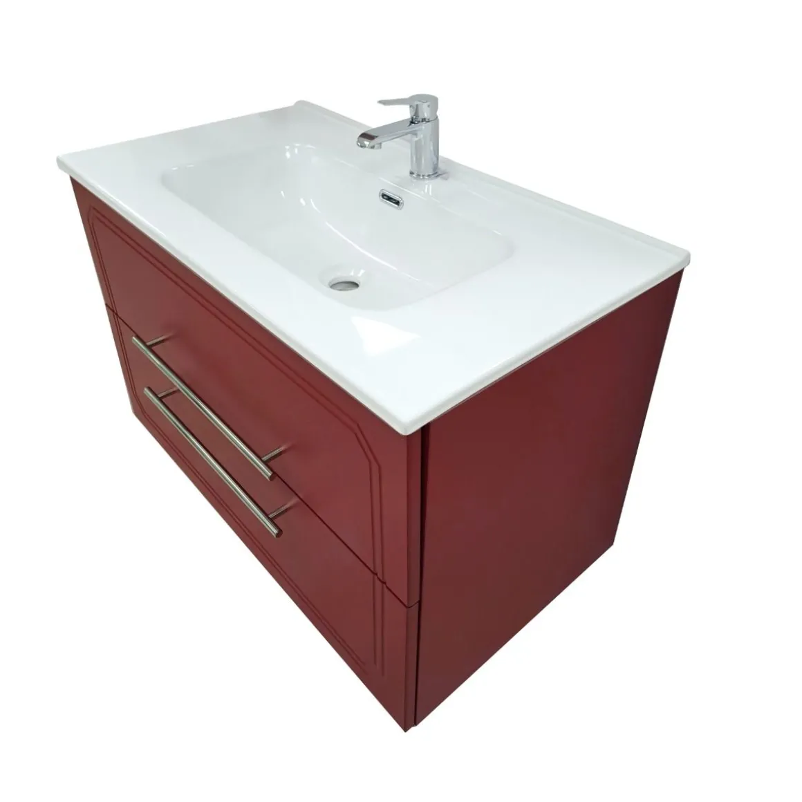 BASE BAGNO SOSPESA MOD. MAYA2 CM 81 RUGGINE OPACO CON SERIGRAFIA
