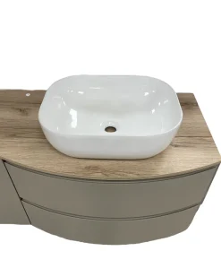 BASE BAGNO SOSPESA MOD. SFERA CM 121 TORTORA OPACO
