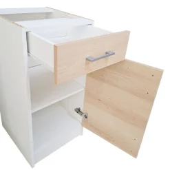Base Eco Cm 40x46 H.82 Bianco E Rovere Artisan in Offerta