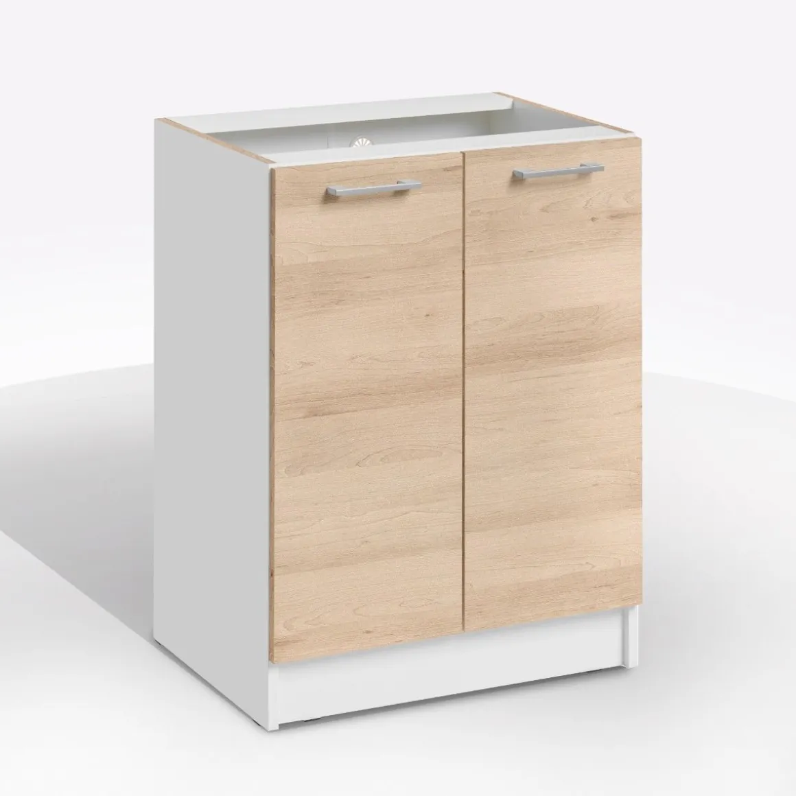 BASE ECO CM 60X46 H.82 BIANCO E ROVERE ARTISAN