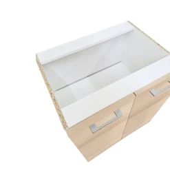 BASE ECO CM 60X46 H.82 BIANCO E ROVERE ARTISAN