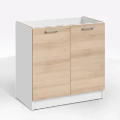 Base Eco Cm 80x46 H. 82 Bianco E Rovere Artisan in offerta