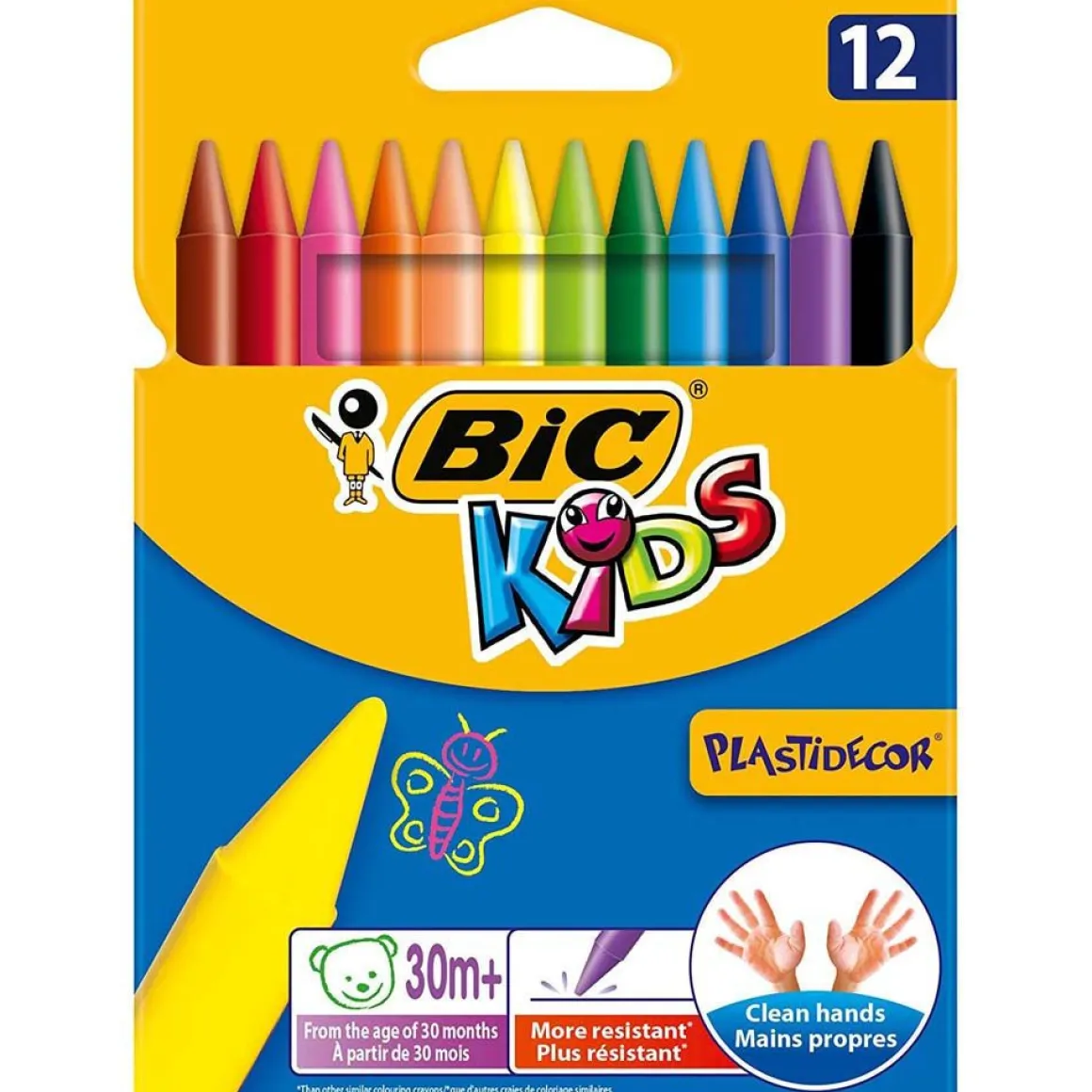 BIC - PLASTIDECOR 12 PASTELLI A CERA: vendita online BIC - PLASTIDECOR 12 PASTELLI A CERA in offerta