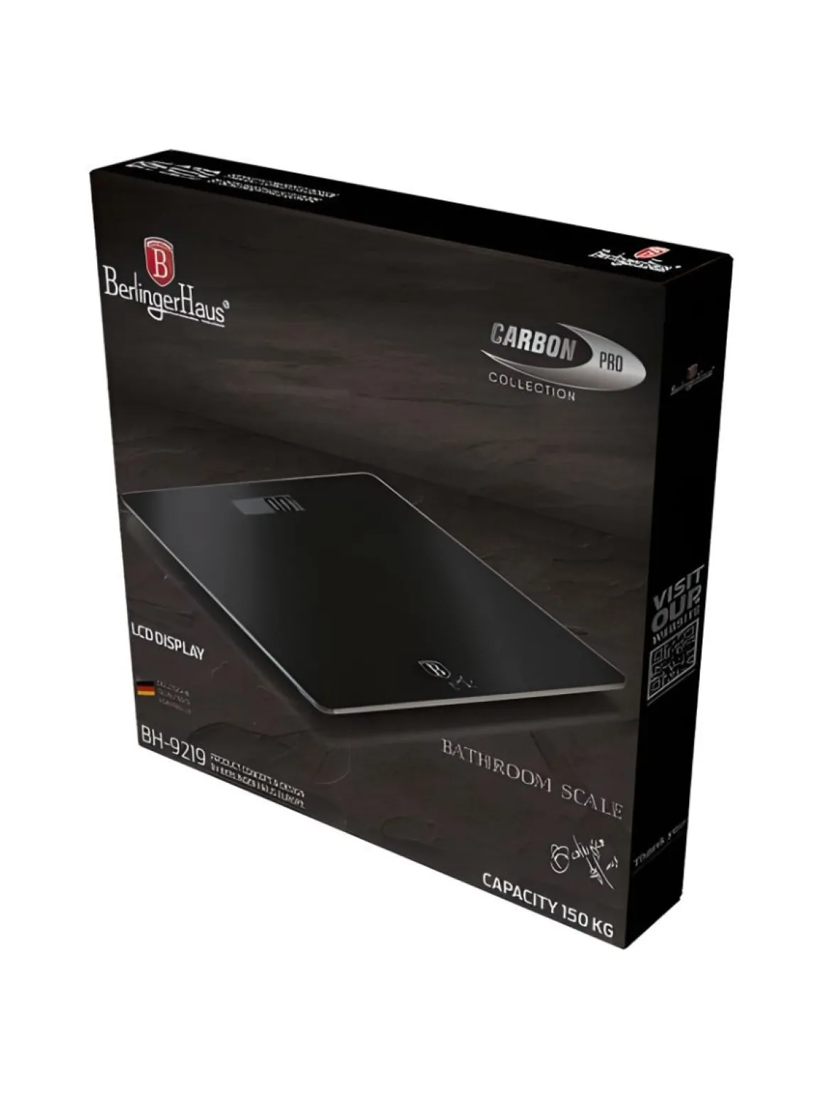BILANCIA DIGITALE CARBON PRO 150KG 31X31CM