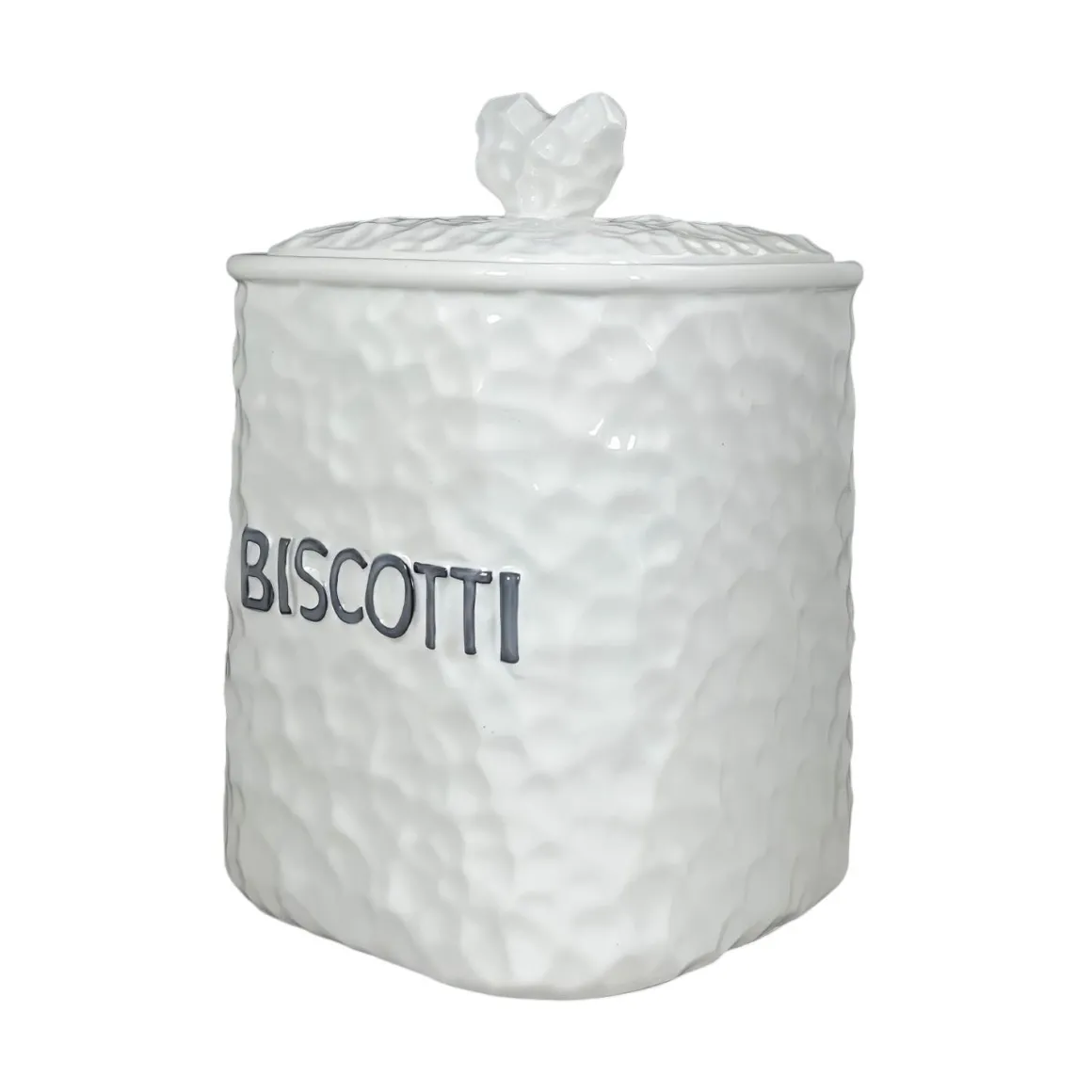 BISCOTTIERA BIANCA 17X17 H 18CM