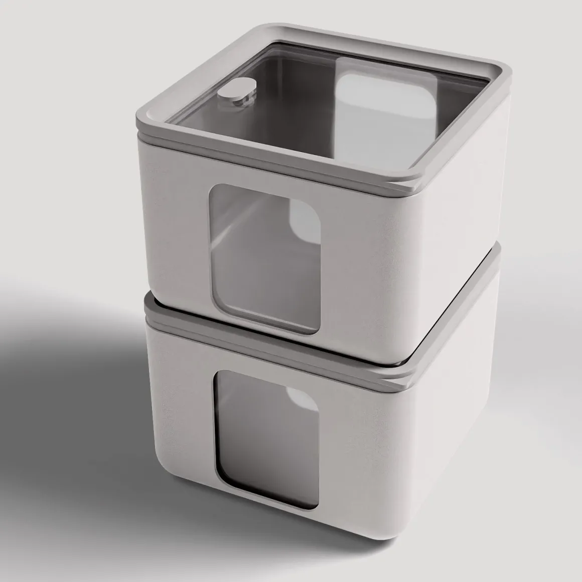 BLIM PLUS - CONTENITORE PEEK BOX QUADRO SILK 13.3X13.3X10CM 1.3LT
