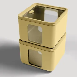 BLIM PLUS - CONTENITORE PEEK BOX QUADRO CITRUS 13.3X13.3X10CM 1.3LT