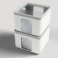 BLIM PLUS - CONTENITORE PEEK BOX QUADRO ARCTIC WHITE 13.3X13.3X10CM 1.3LT