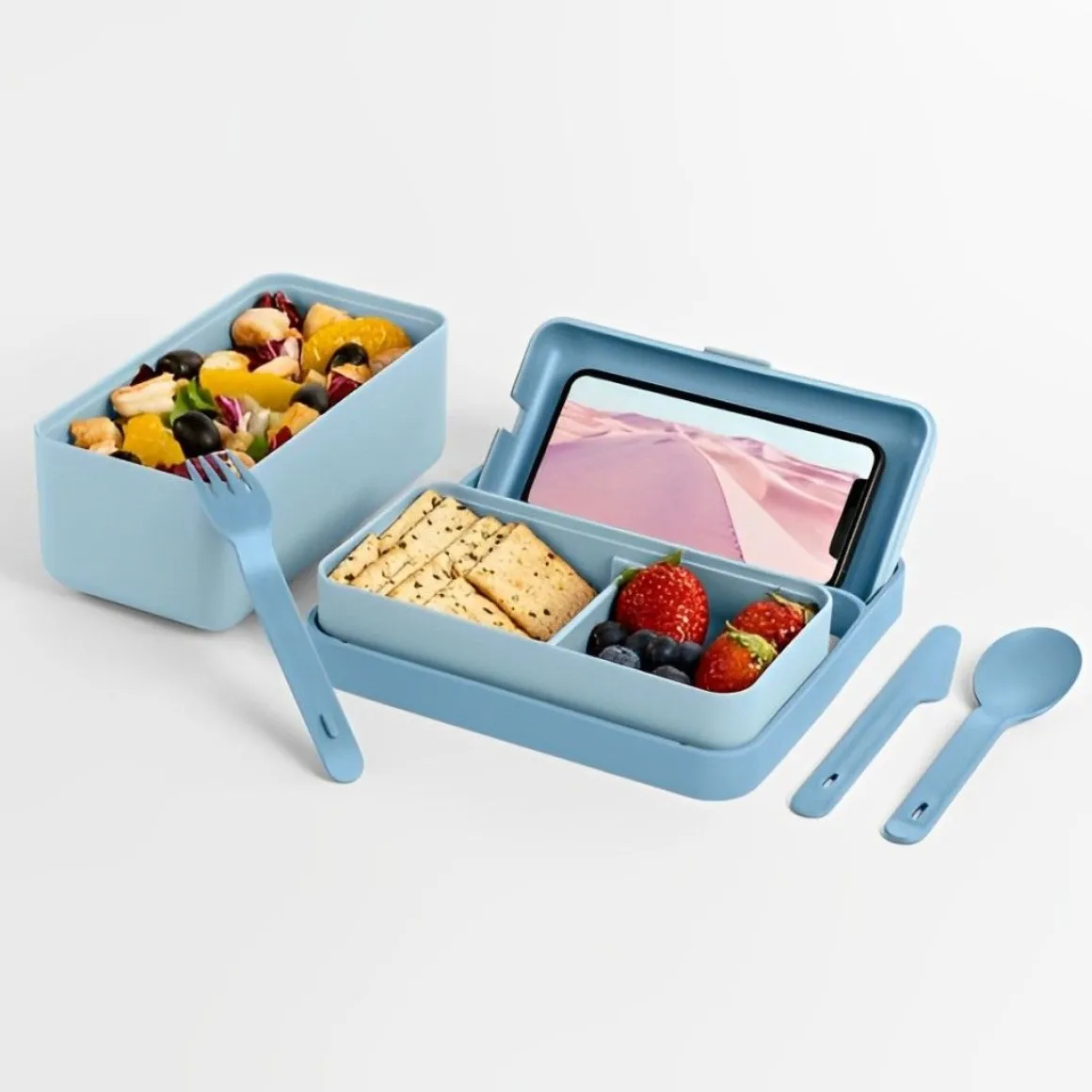 BLIM PLUS - LUNCHBOX BAULETTO AZZURRO 18X9.5X13.5CM 450ML