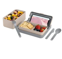 BLIM PLUS - LUNCHBOX BAULETTO GRIGIO MOKA 18X9.5X13CM 450ML