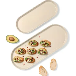 BLIM PLUS - VASSOIO IN POLIPROPILENE LINEA MINERVA 37.5X15CM CREMA